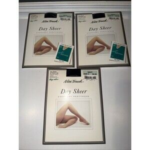 Vintage Sears Nice Touch Everyday Sheer Pantyhose Size C Navy Lot Of 3 USA